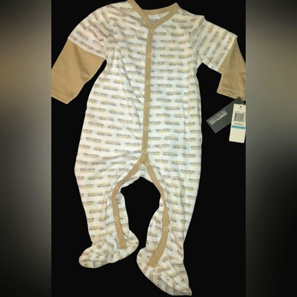 ☆NWT☆KENNETH COLE REACTION Infants 6/9mo Unisex Coverall Sleeper Layette☆